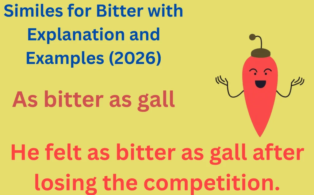 Why Similes for Bitter Are Important