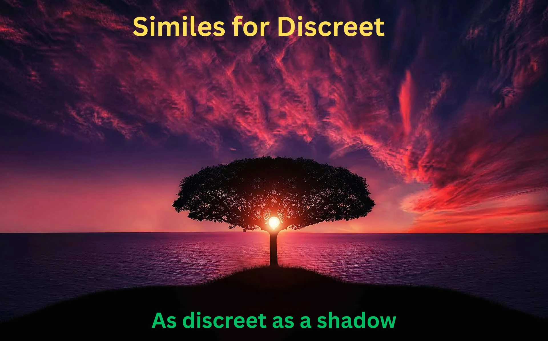 Similes for Discreet with Explanation and Examples