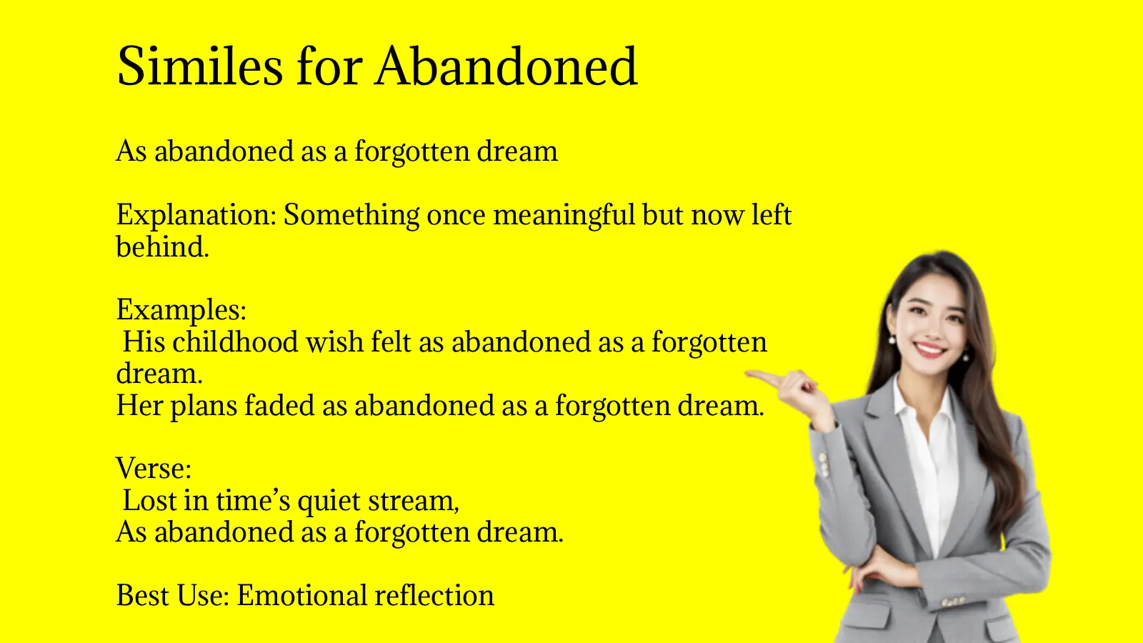 Similes for Abandoned