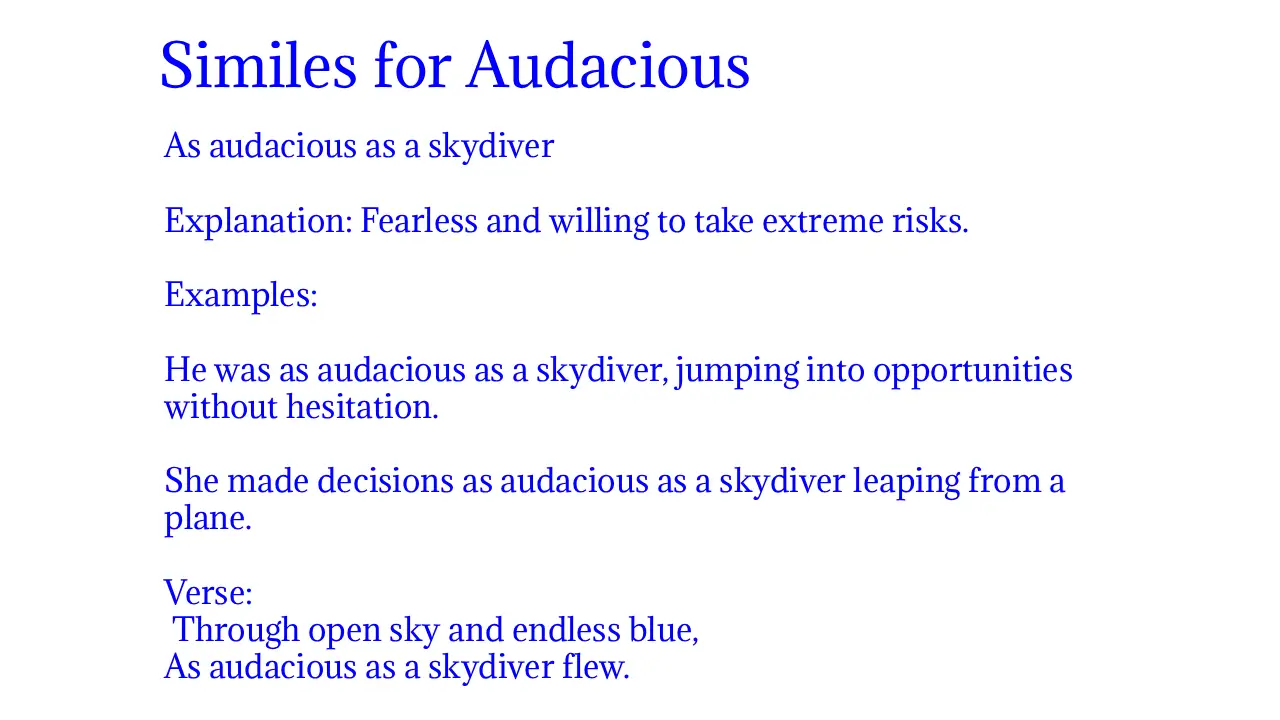 Similes for Audacious