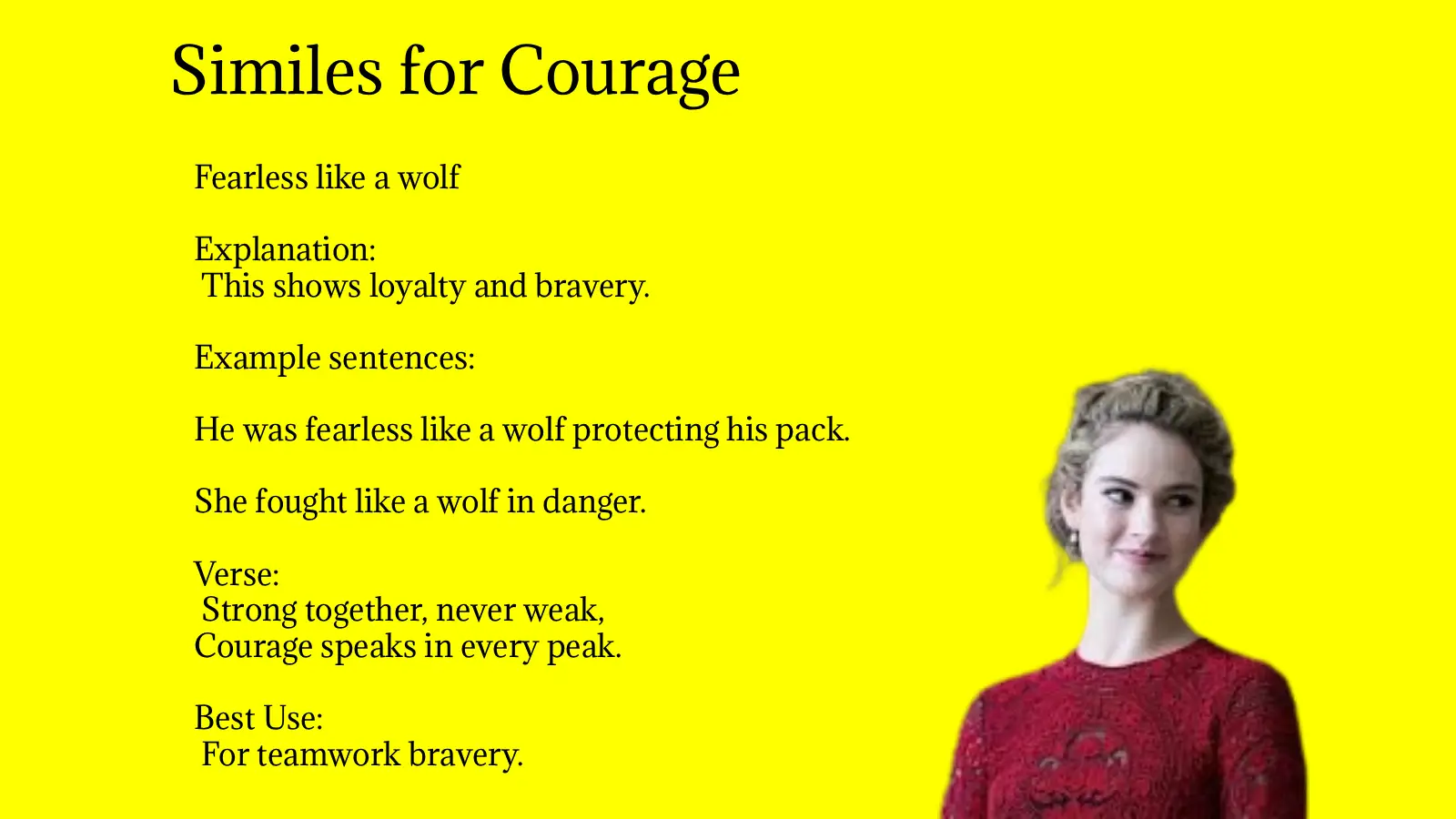 Similes for Courage