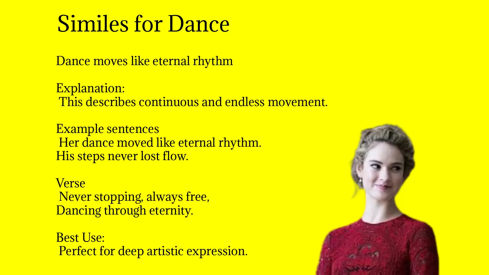 Similes for Dance