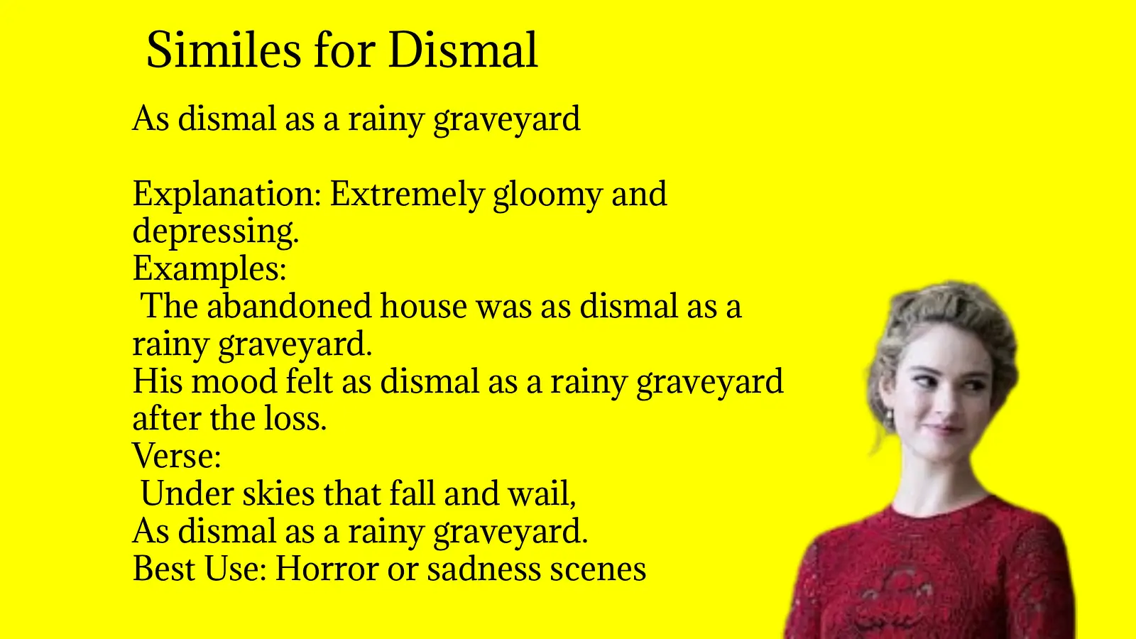 Similes for Dismal