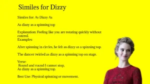 Similes for Dizzy
