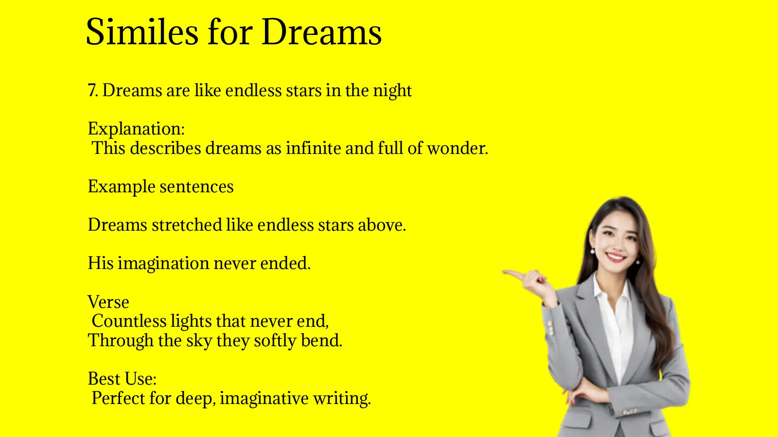 Similes for Dreams
