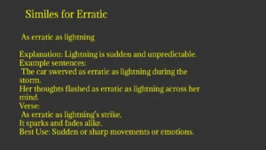 Similes for Erratic