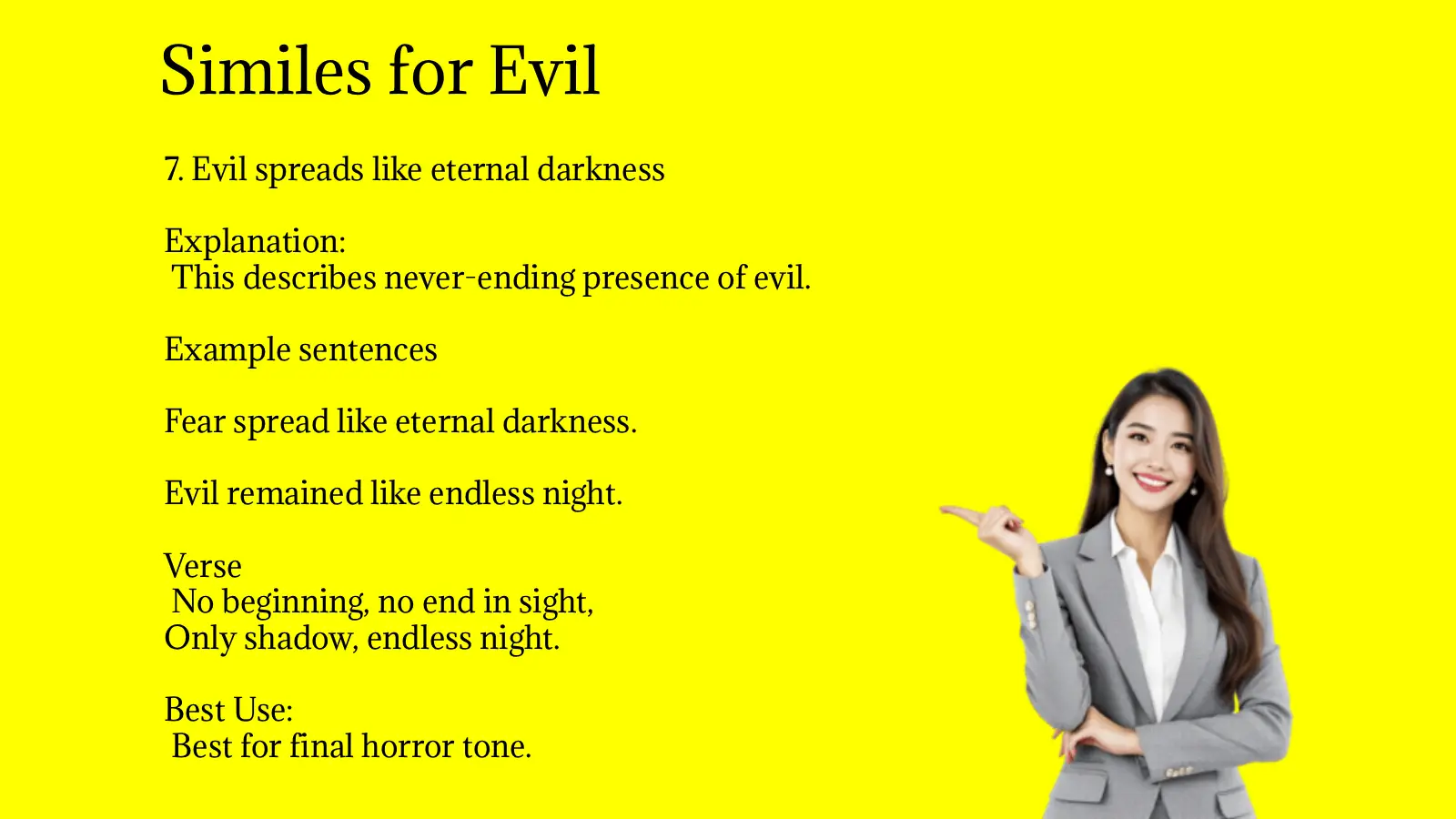 Similes for Evil