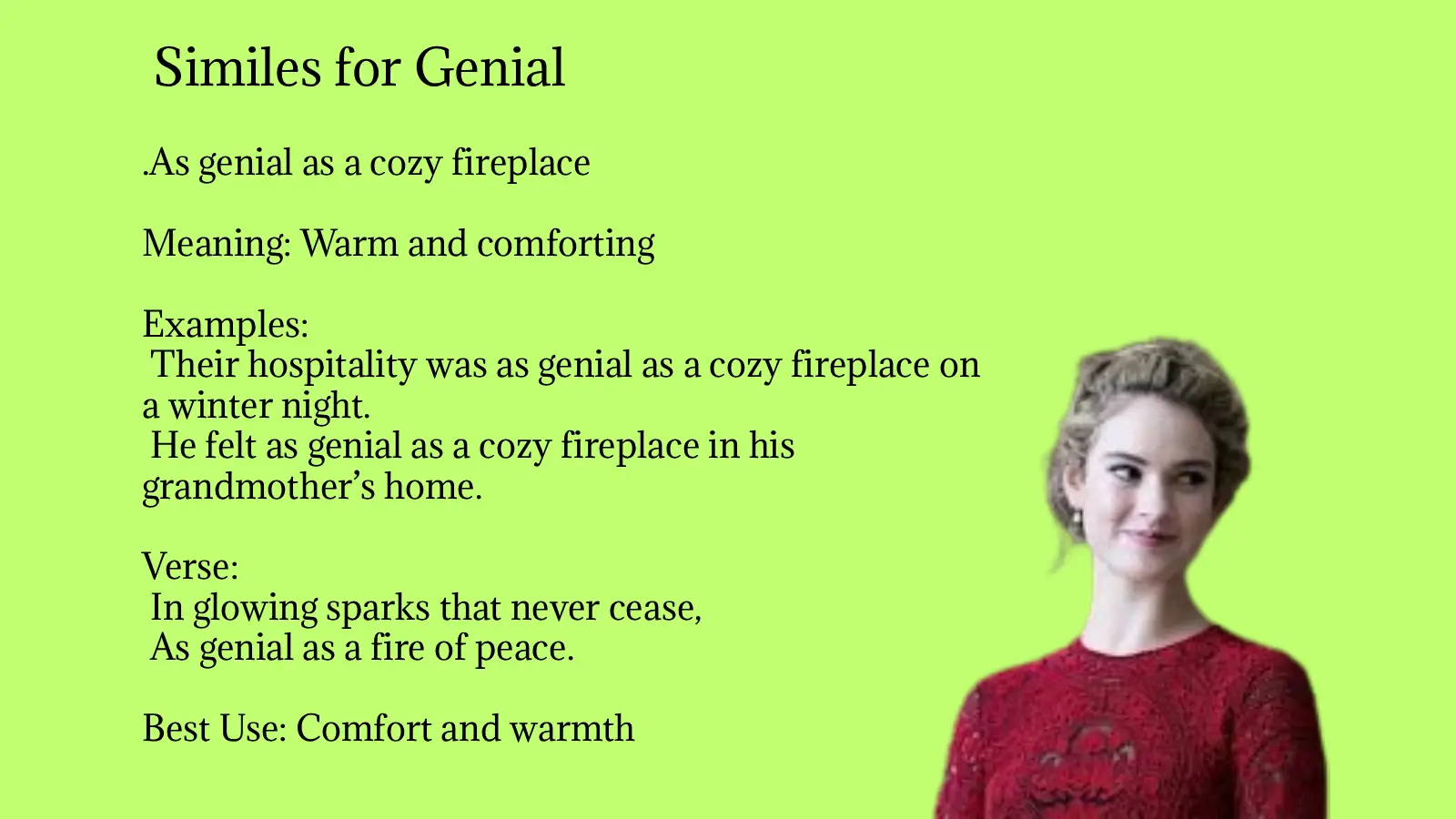 Similes for Genial