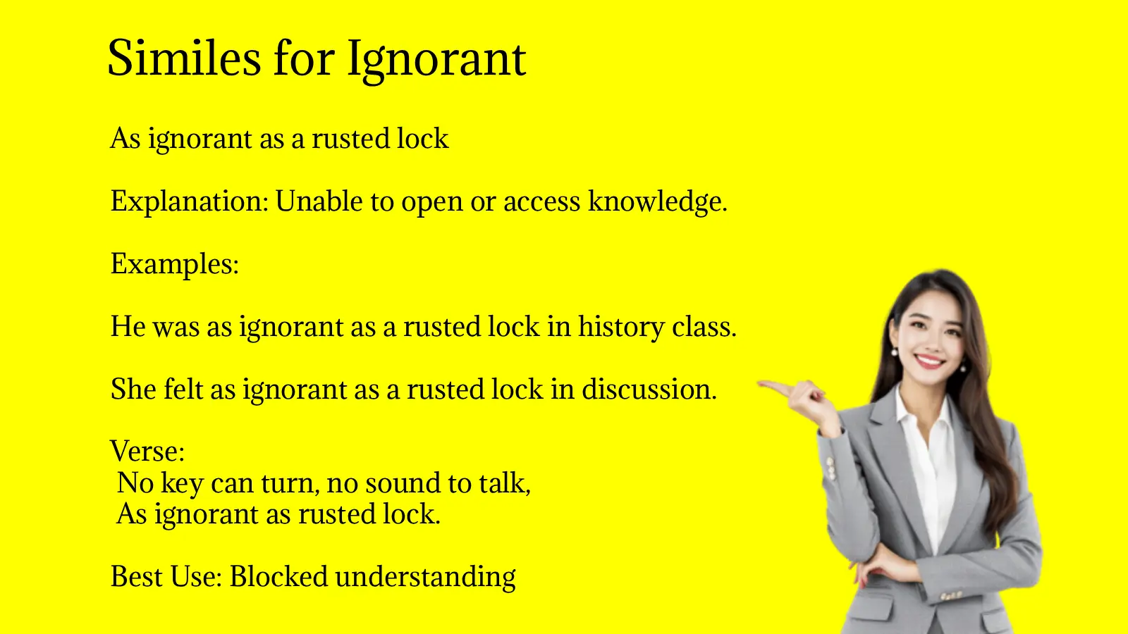 Similes for Ignorant