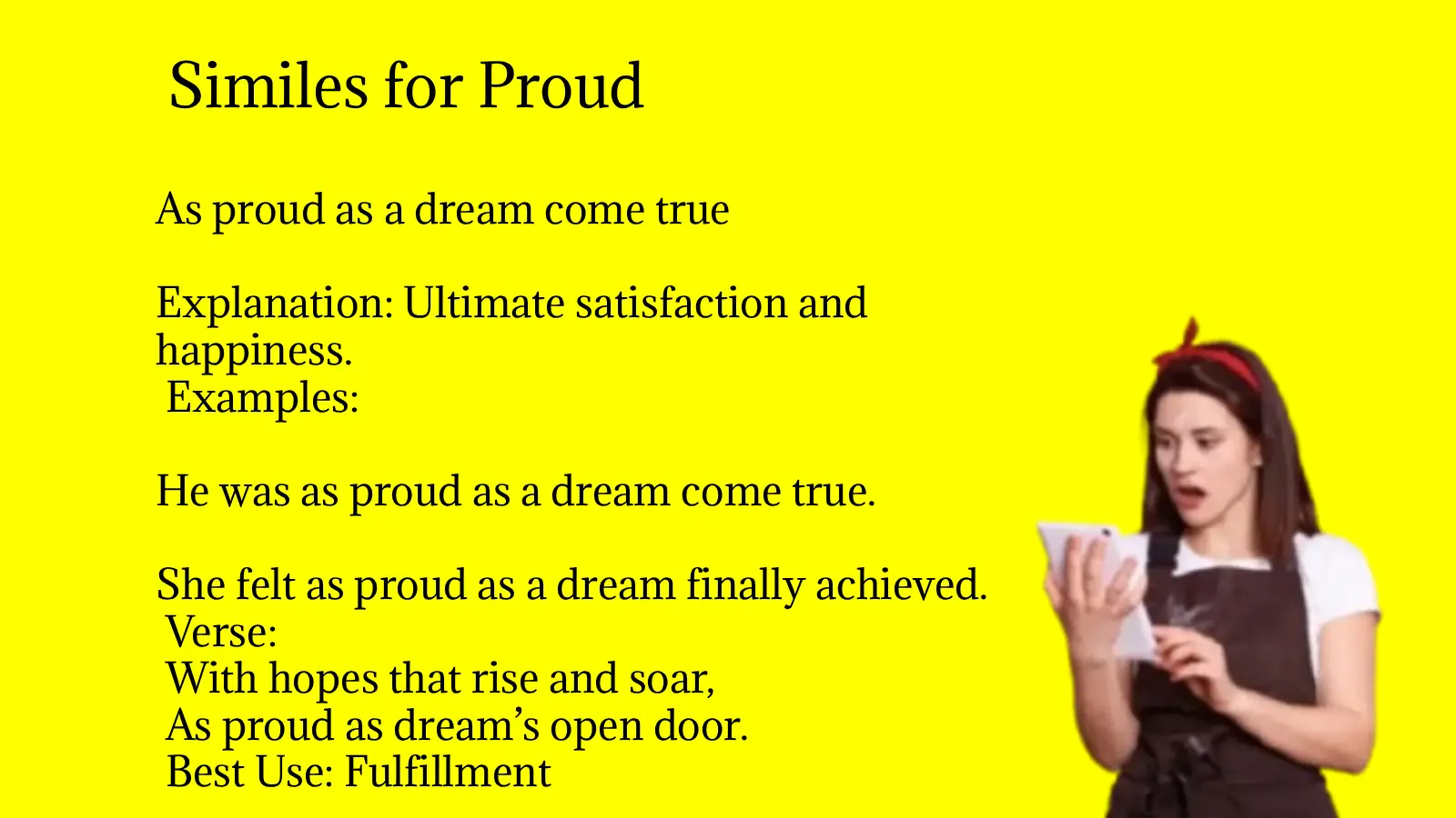 Similes for Proud