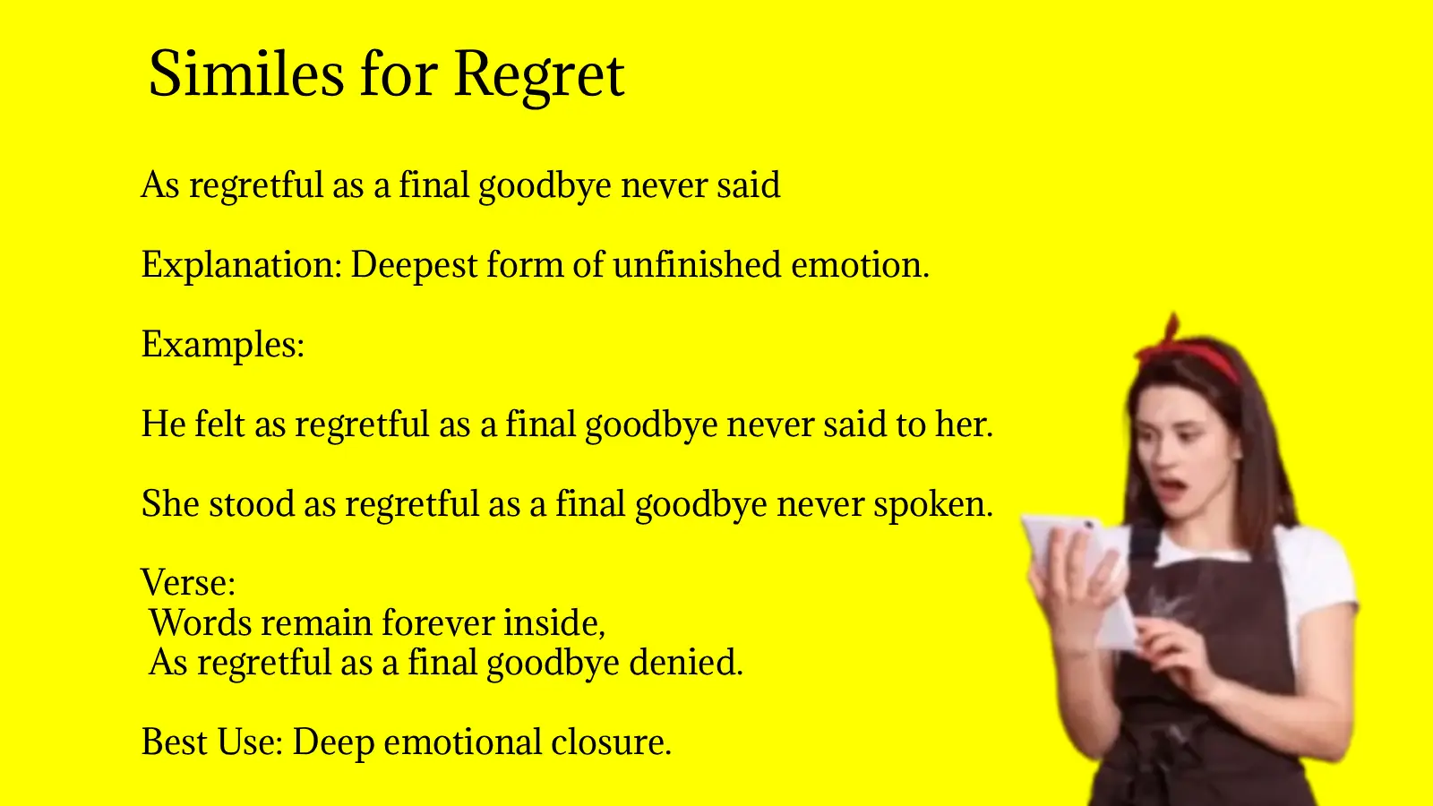 Similes for Regret