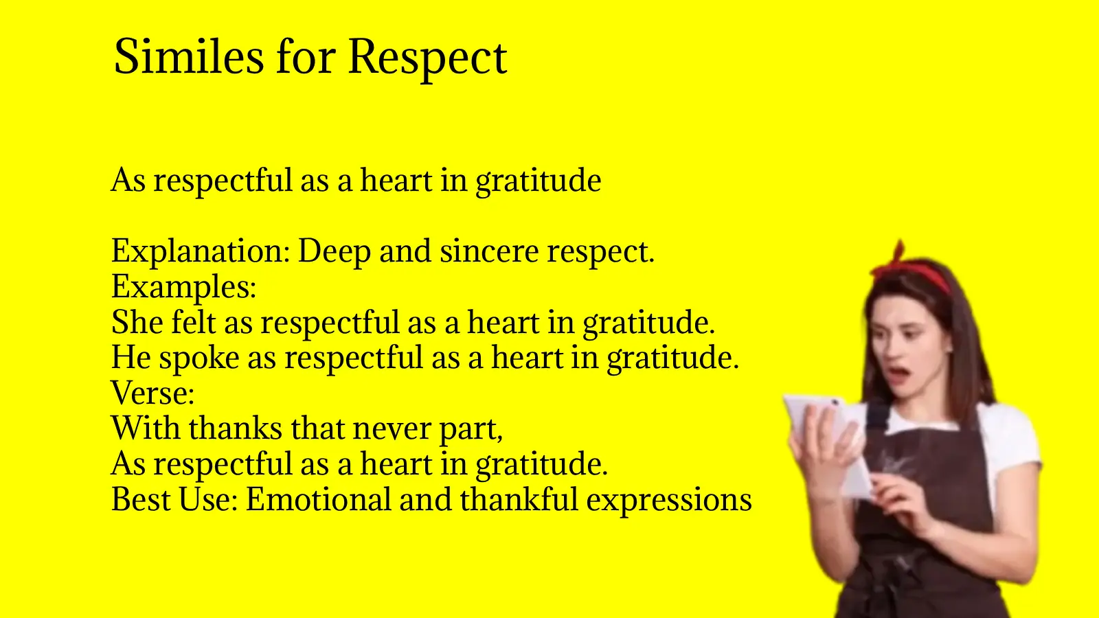 Similes for Respect