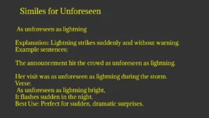 Similes for Unforeseen