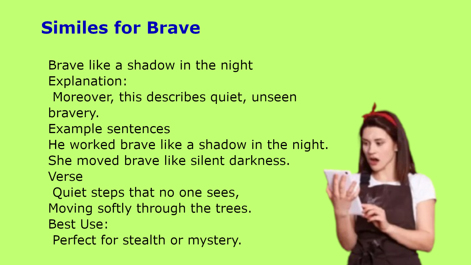 Similes for Brave