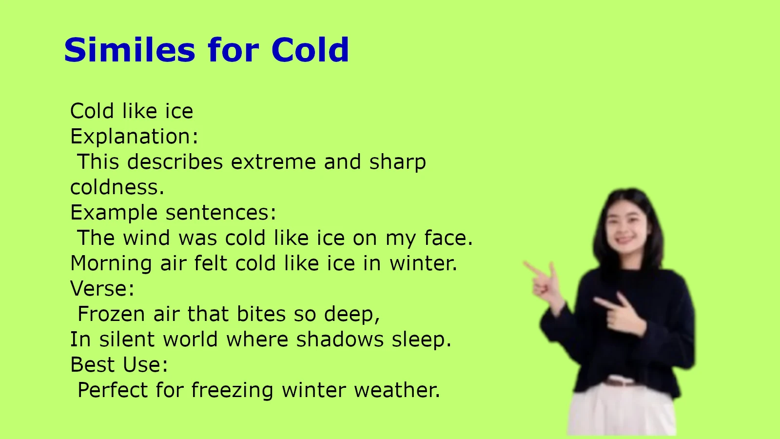 Similes for Cold