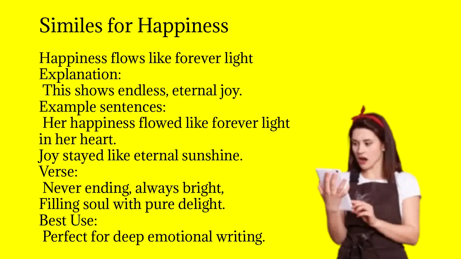 Similes for Happiness
