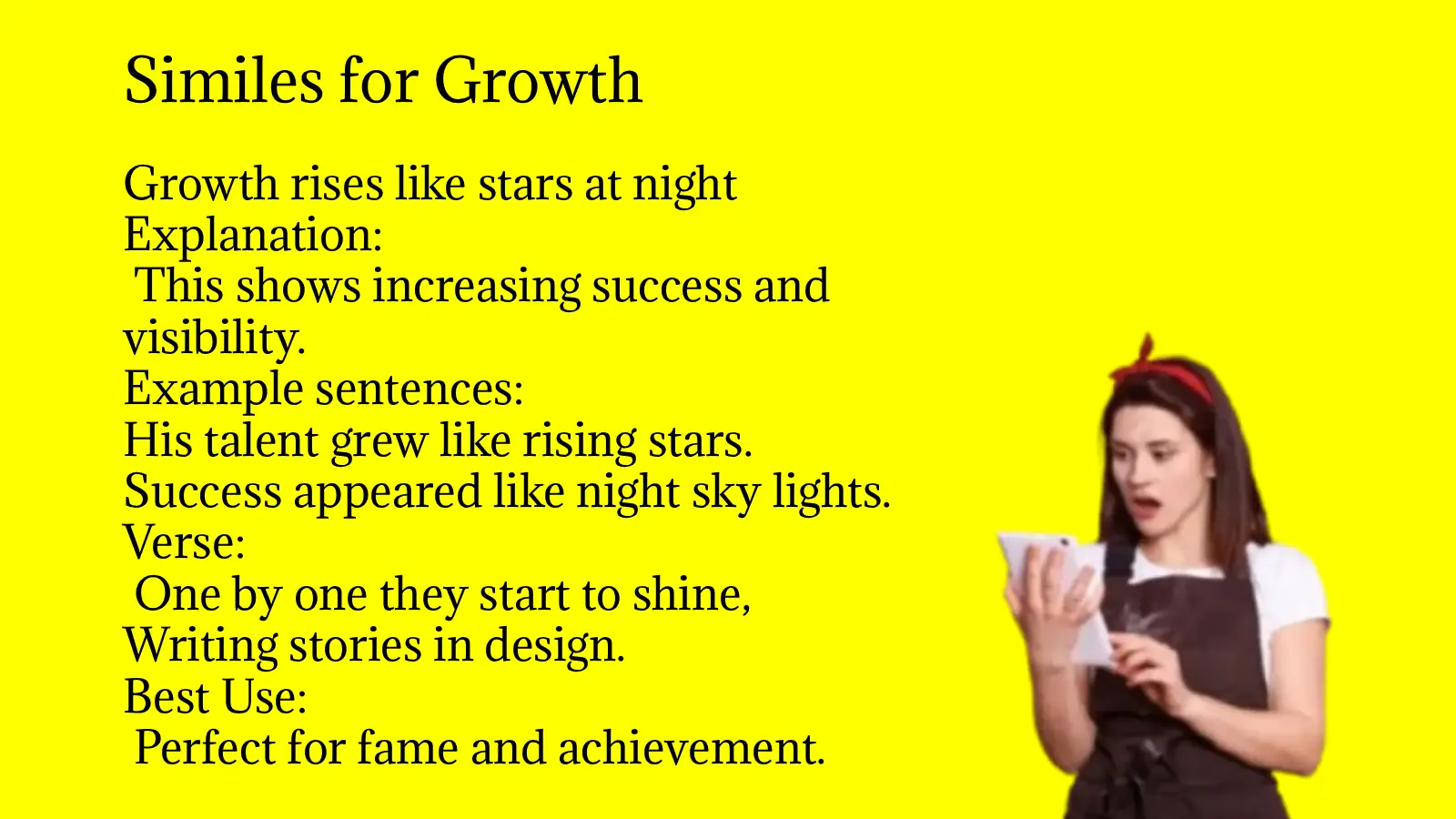 Similes for Growth