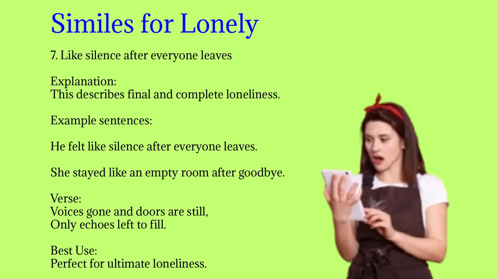 Similes for Lonely