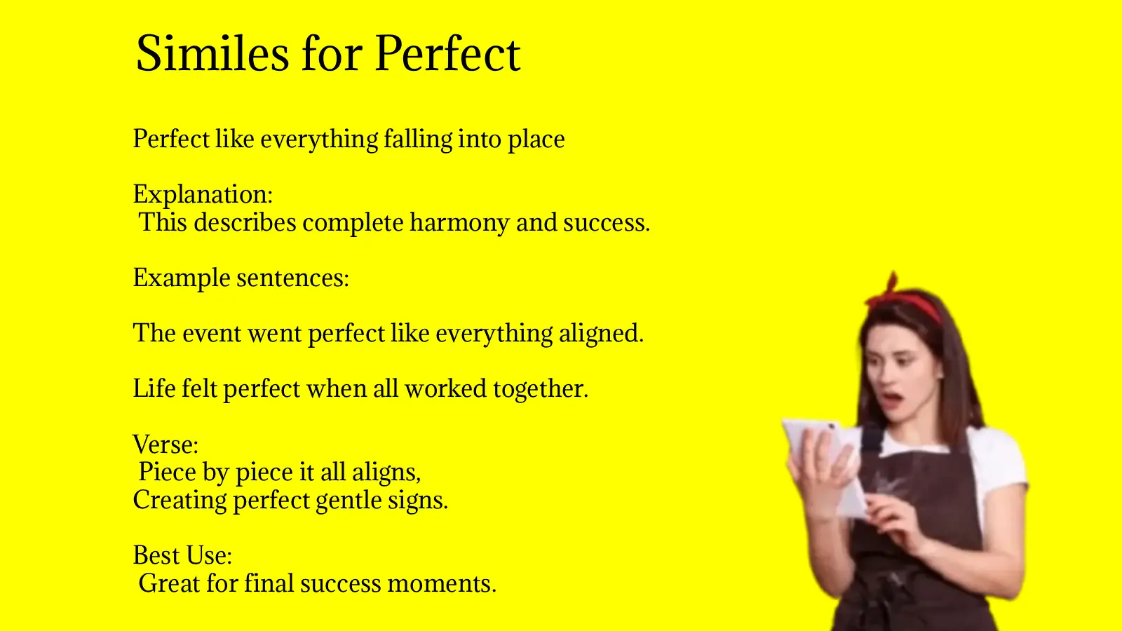 Similes for Perfect