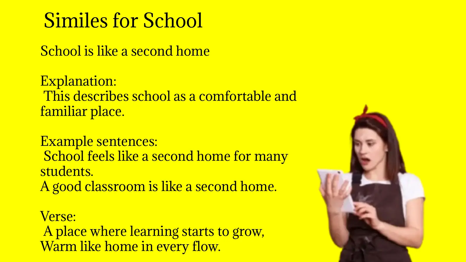 Similes for School