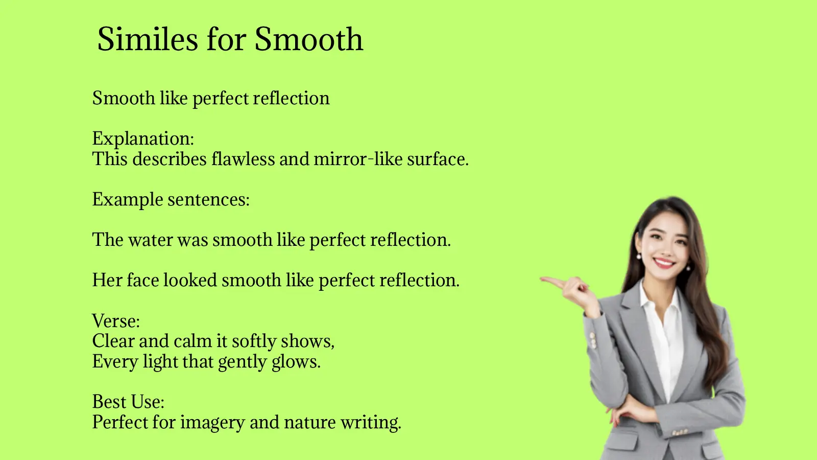 Similes for Smooth