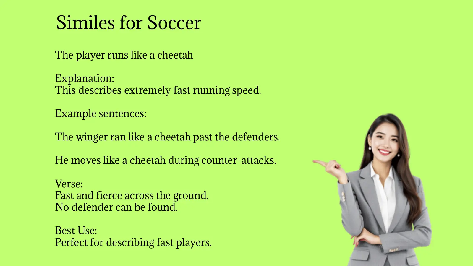 Similes for Soccer