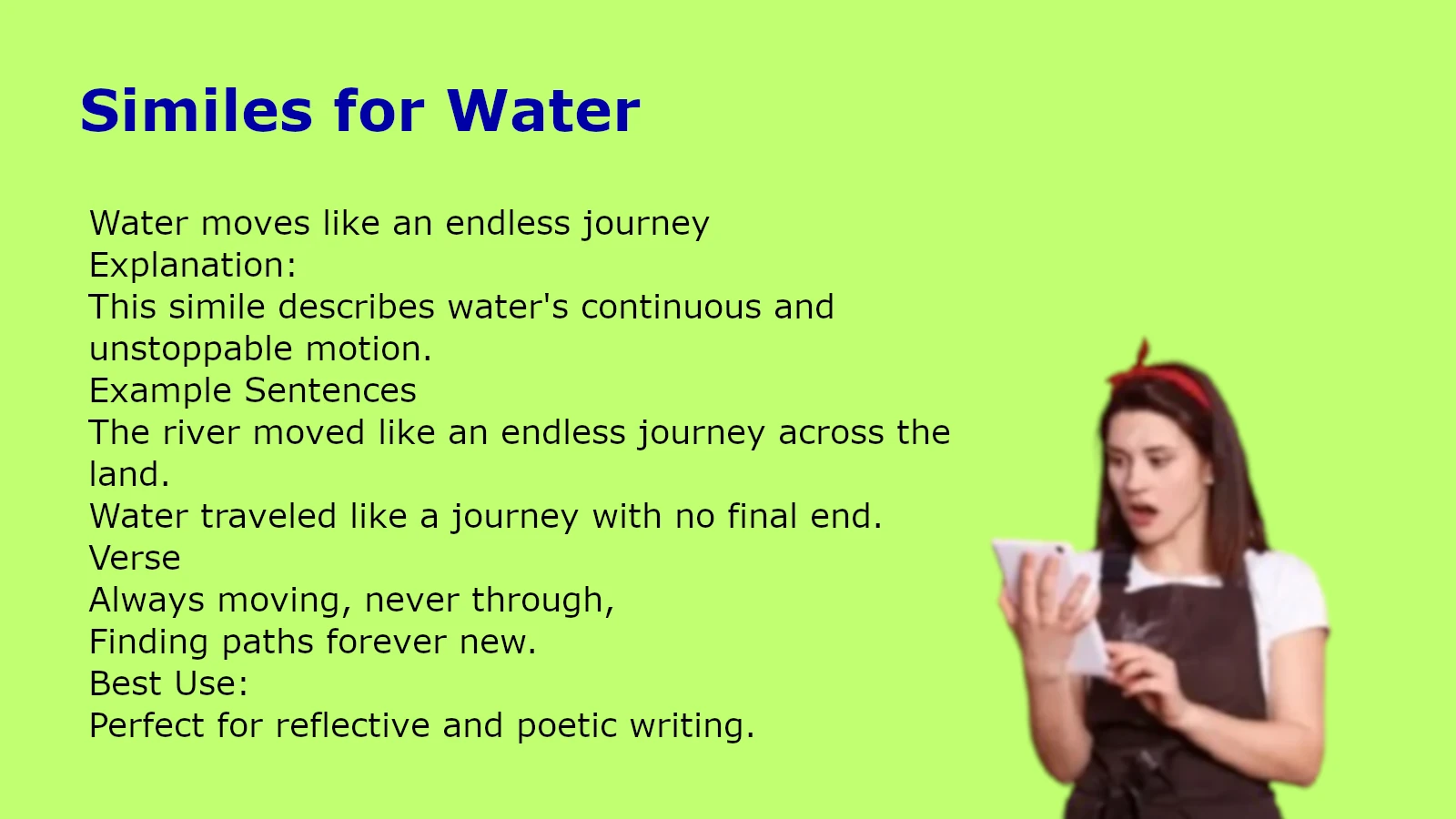 Similes for Water