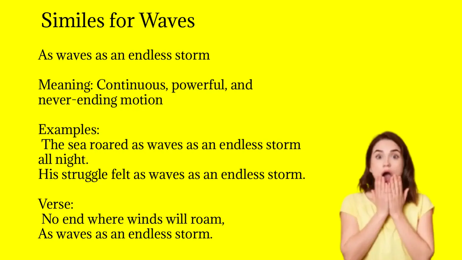 Similes for Waves