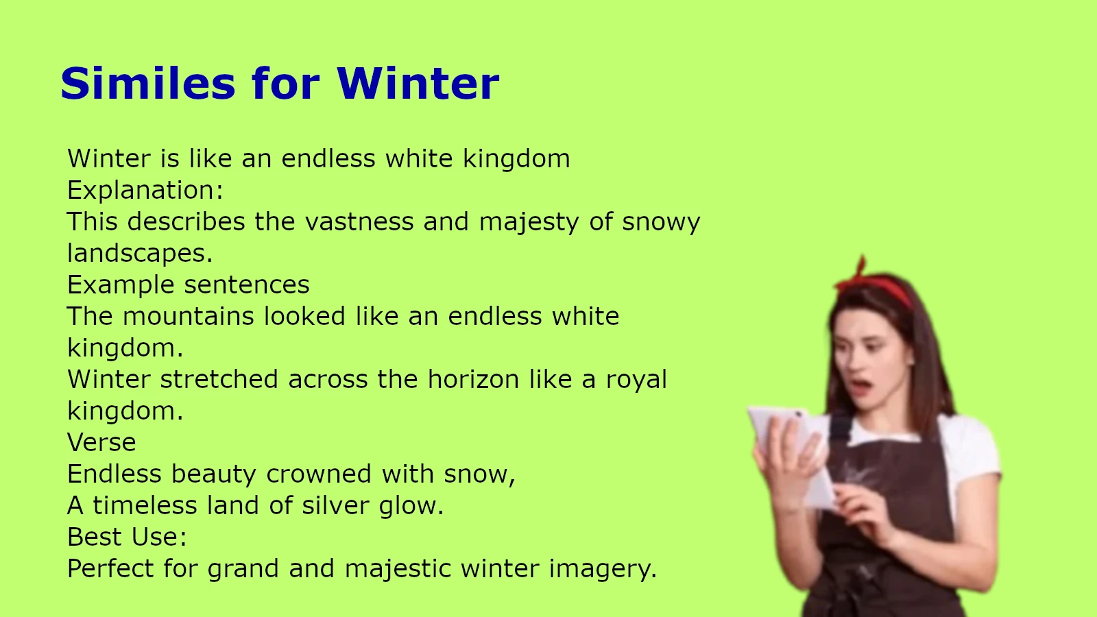 Similes for Winter