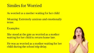 Similes for Worried