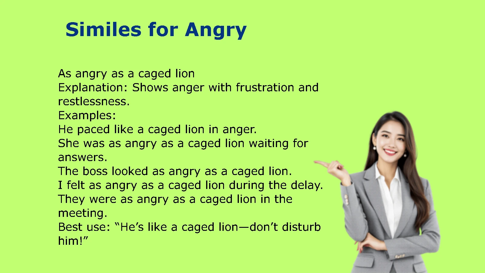 Similes for Angry with Explanation and Examples