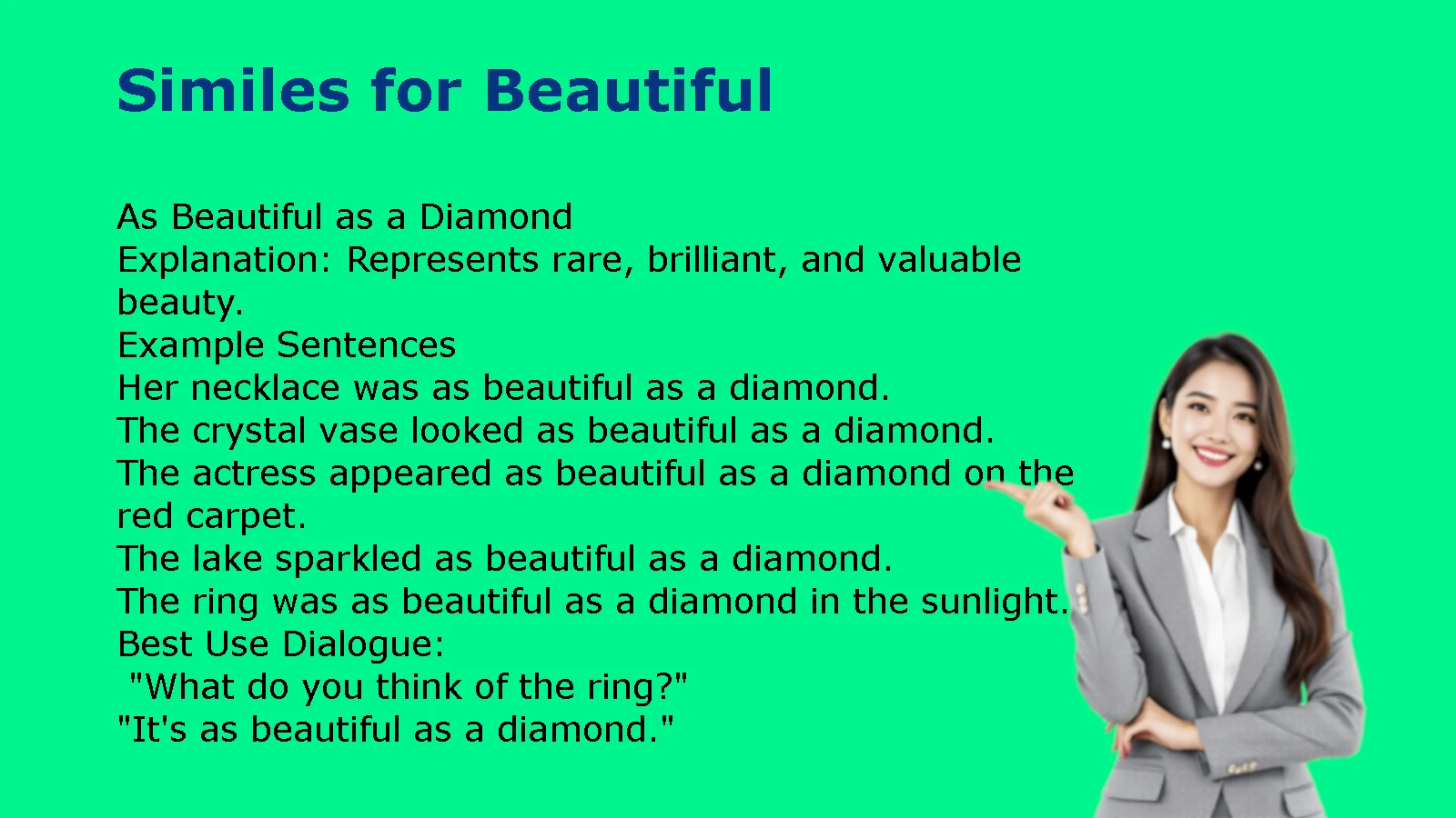 Similes for Beautiful with Explanation and Examples