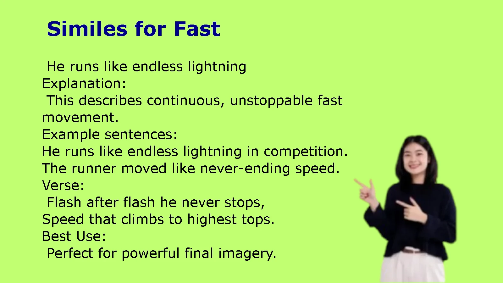 Similes for Fast