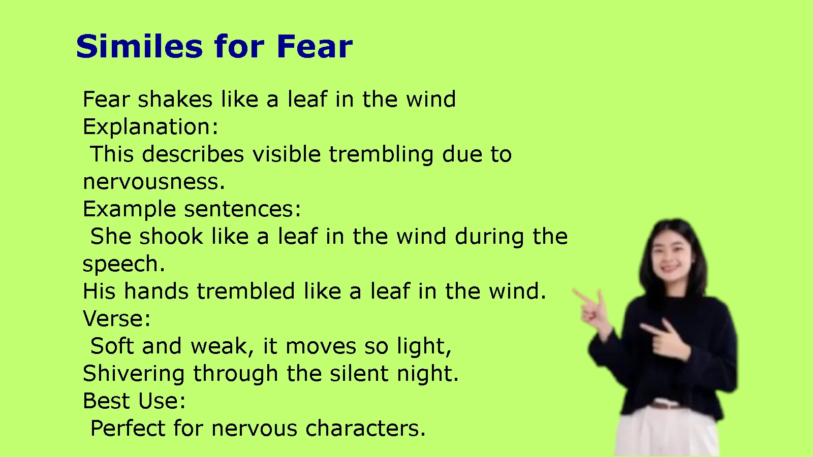 Similes for Fear