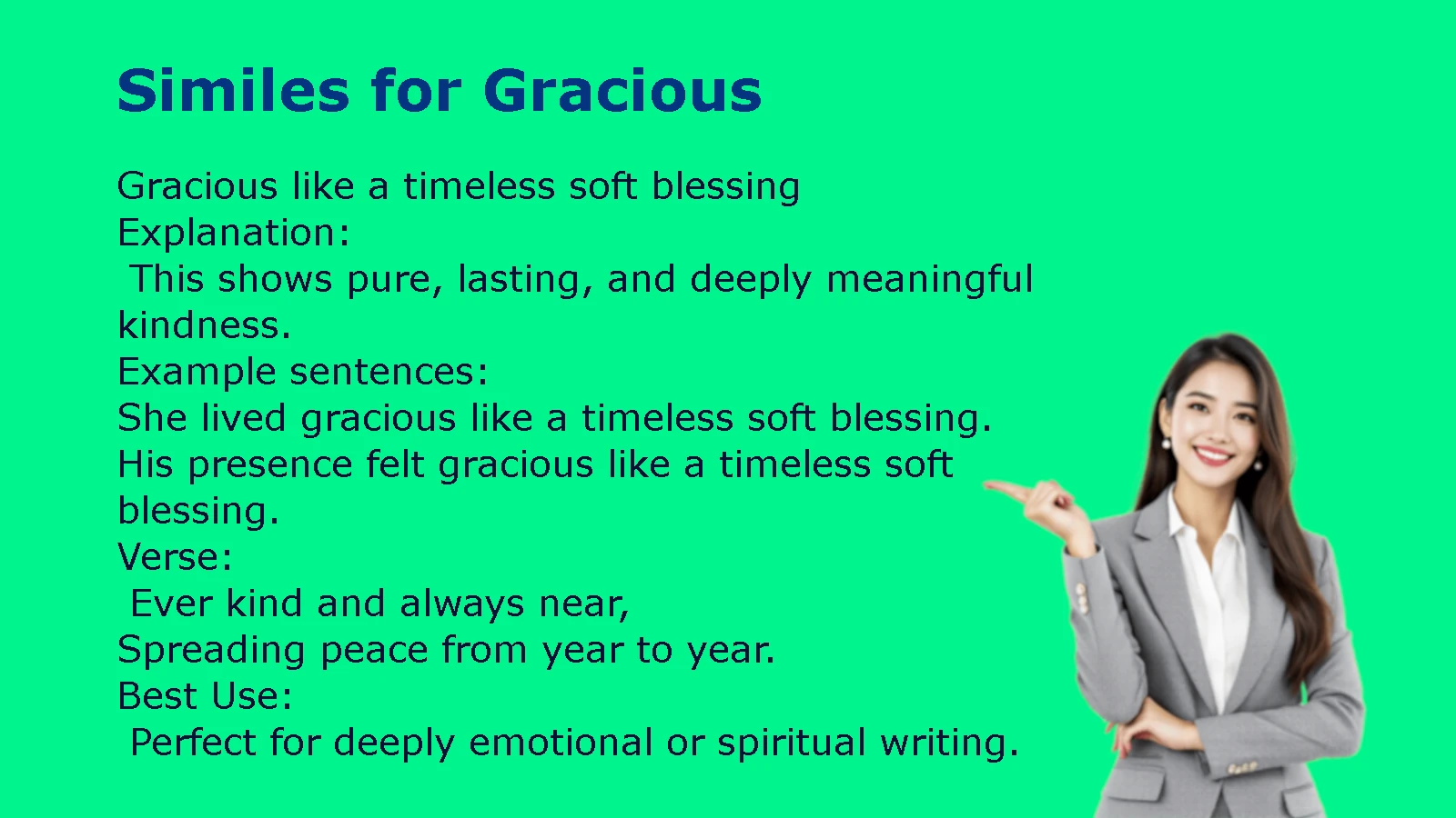 Similes for Gracious
