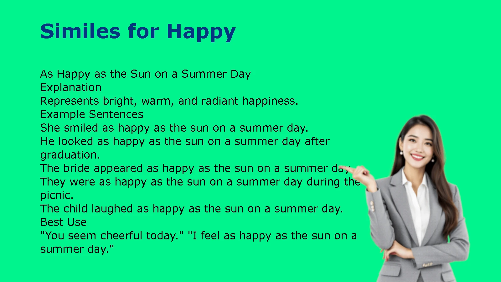 Similes for Happy with Explanation and Examples