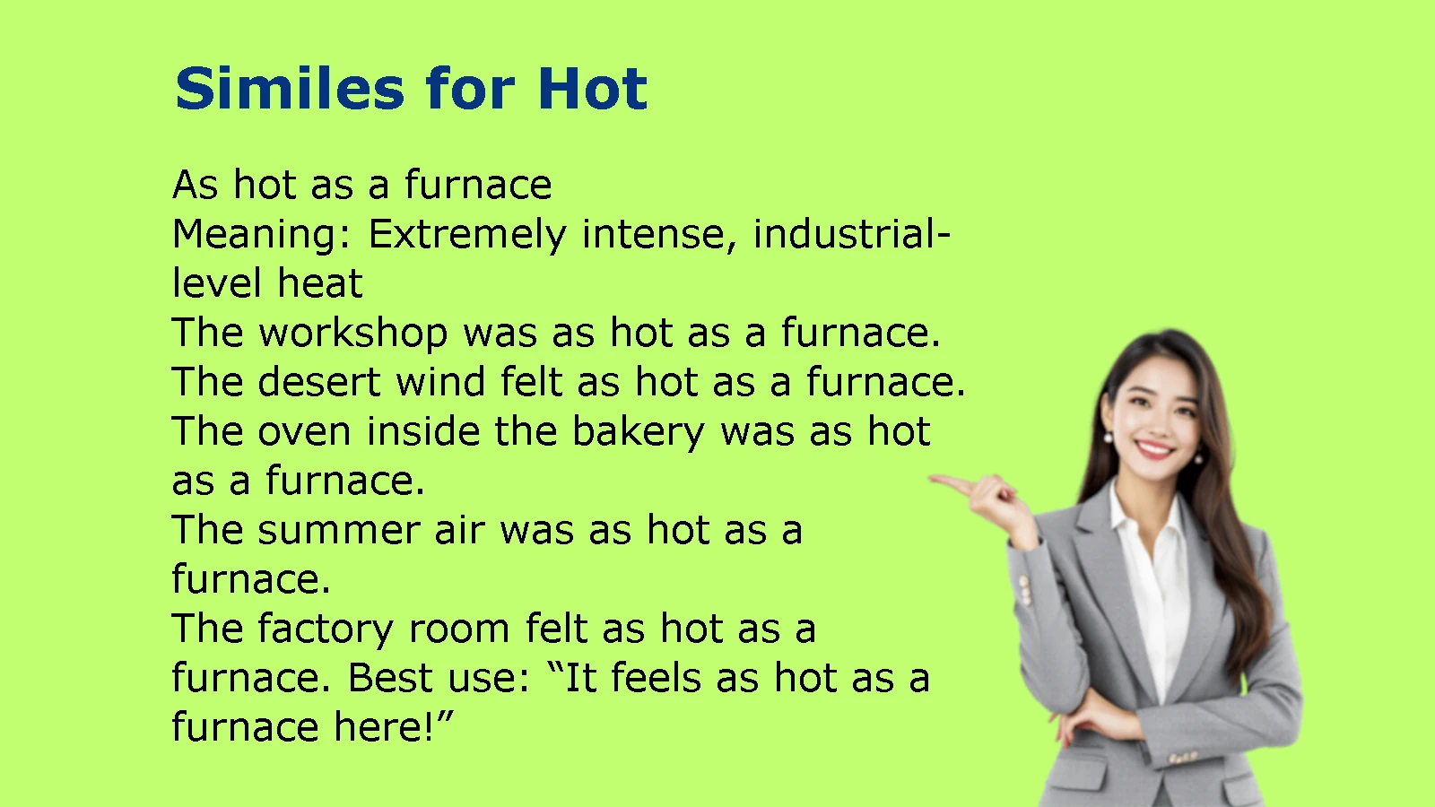 Similes for Hot