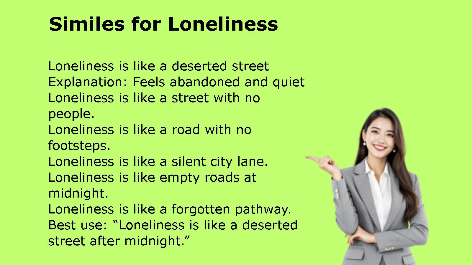 Similes for Loneliness in Literature
