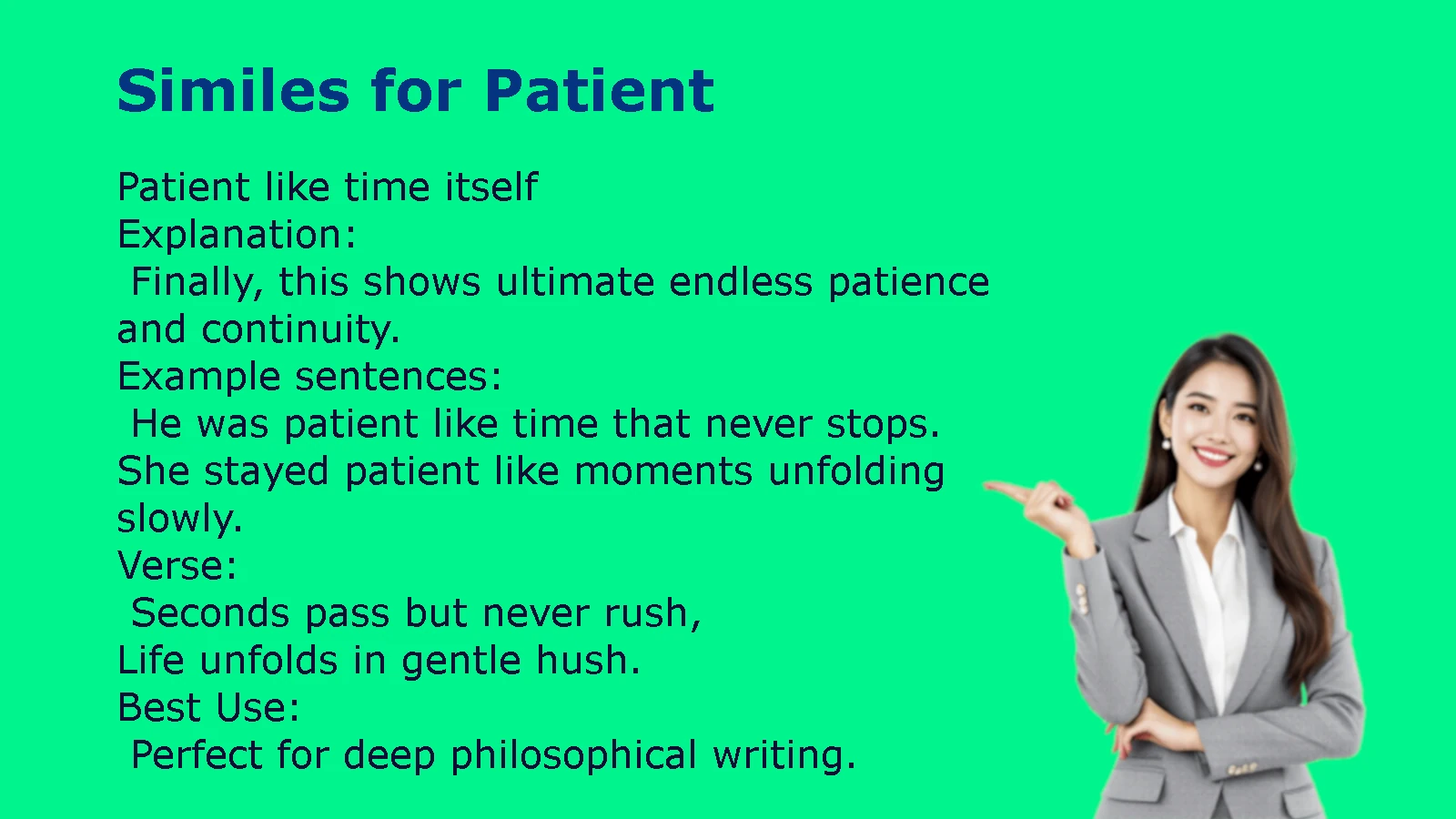Similes for Patient
