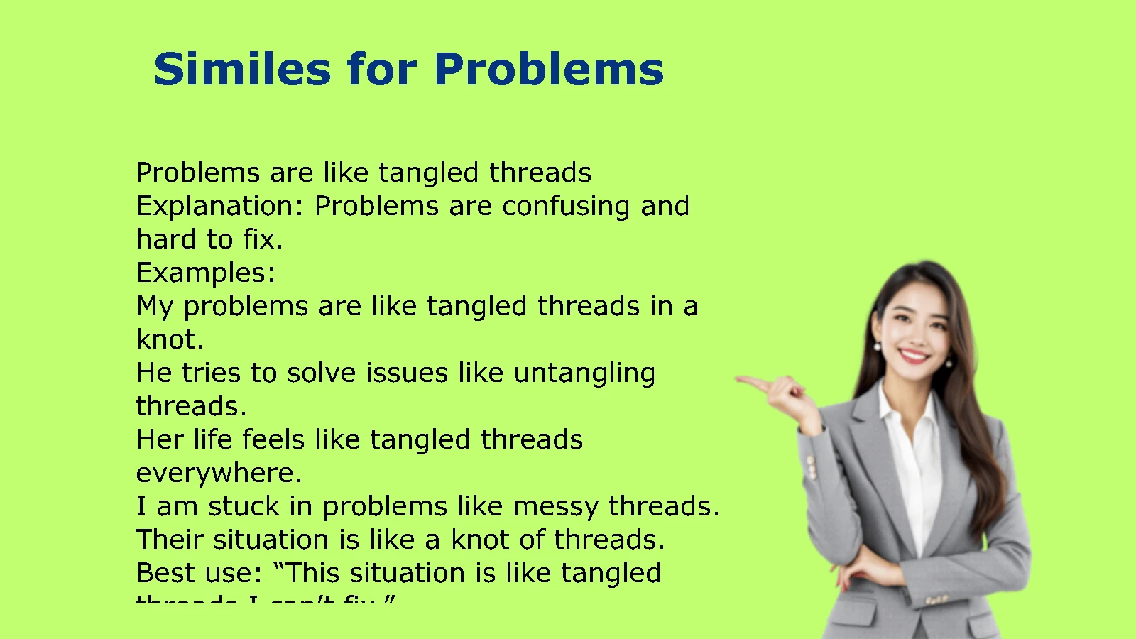 Powerful Similes for Problems and Difficult Situations