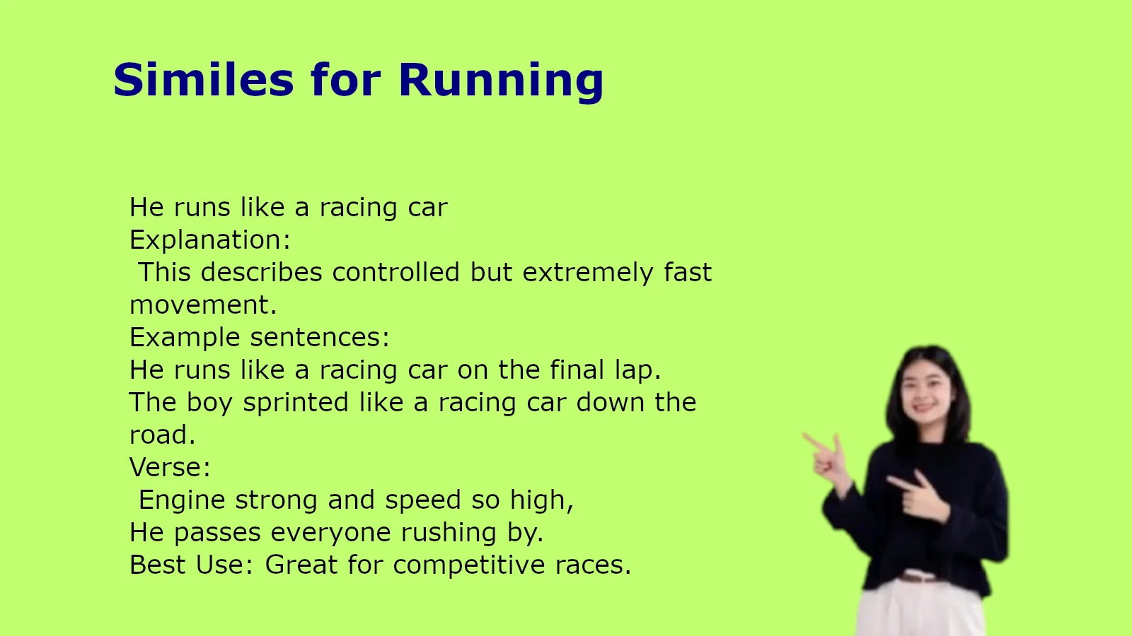 Similes for Running