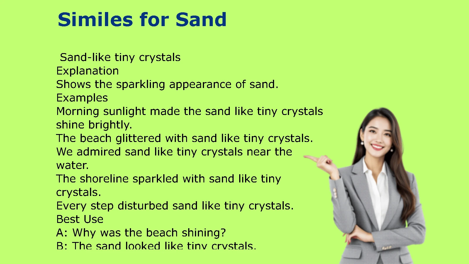 Similes for Sand: Vivid Imagery for Writers and Students
