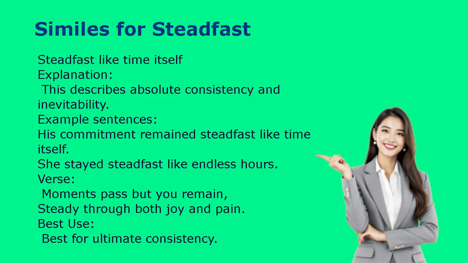 Similes for Steadfast