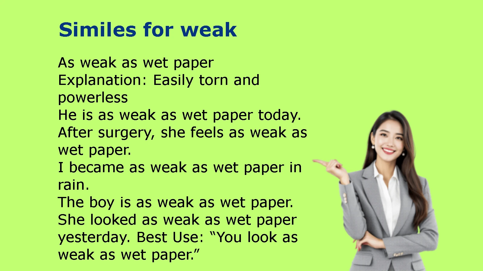 Powerful Similes for Weak with Real-Life Examples