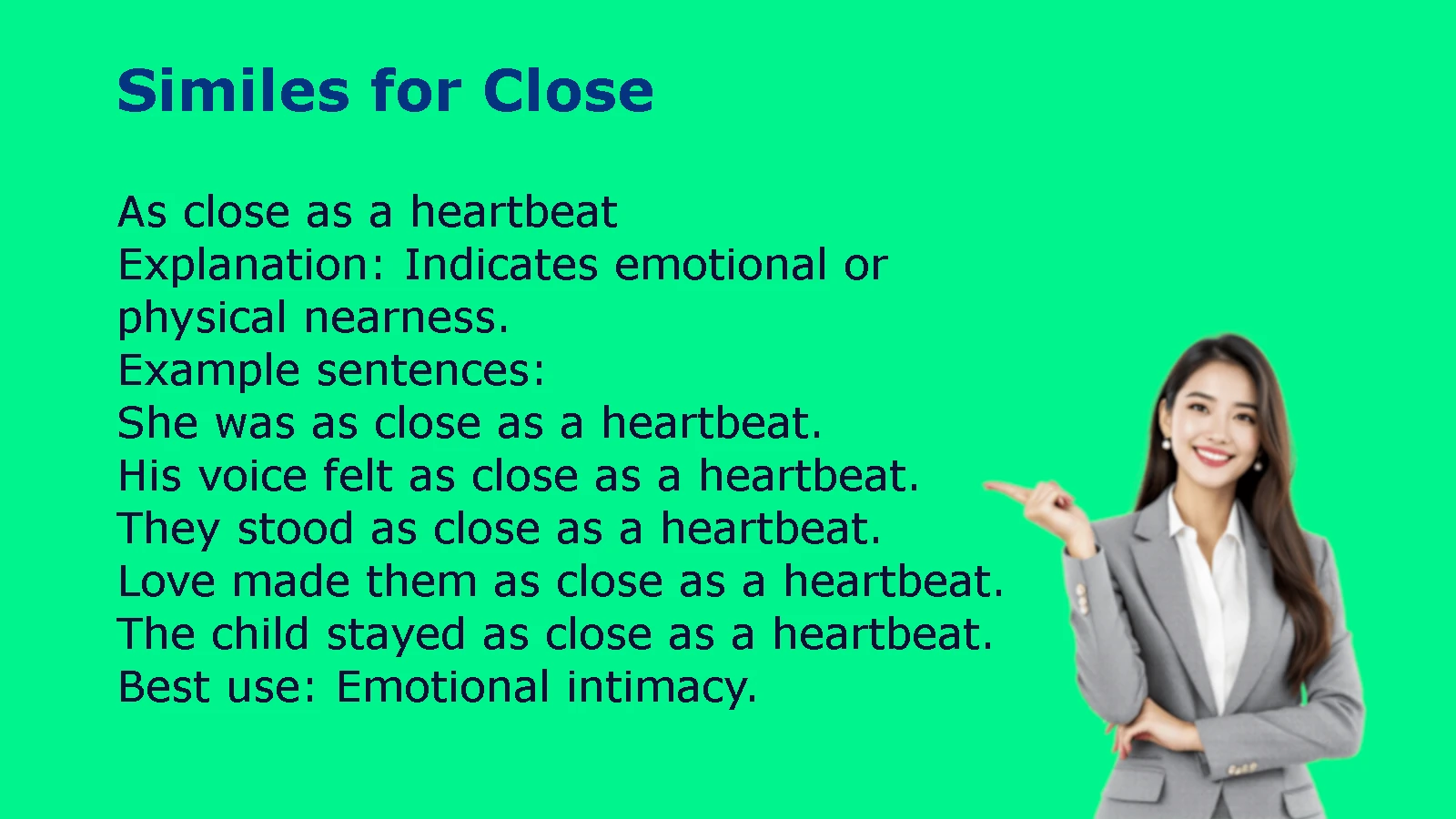 Importance of Similes for Close