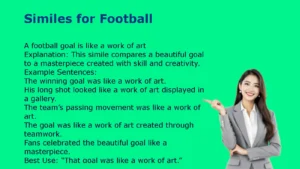 Similes for Football Players, Skills, and Matches