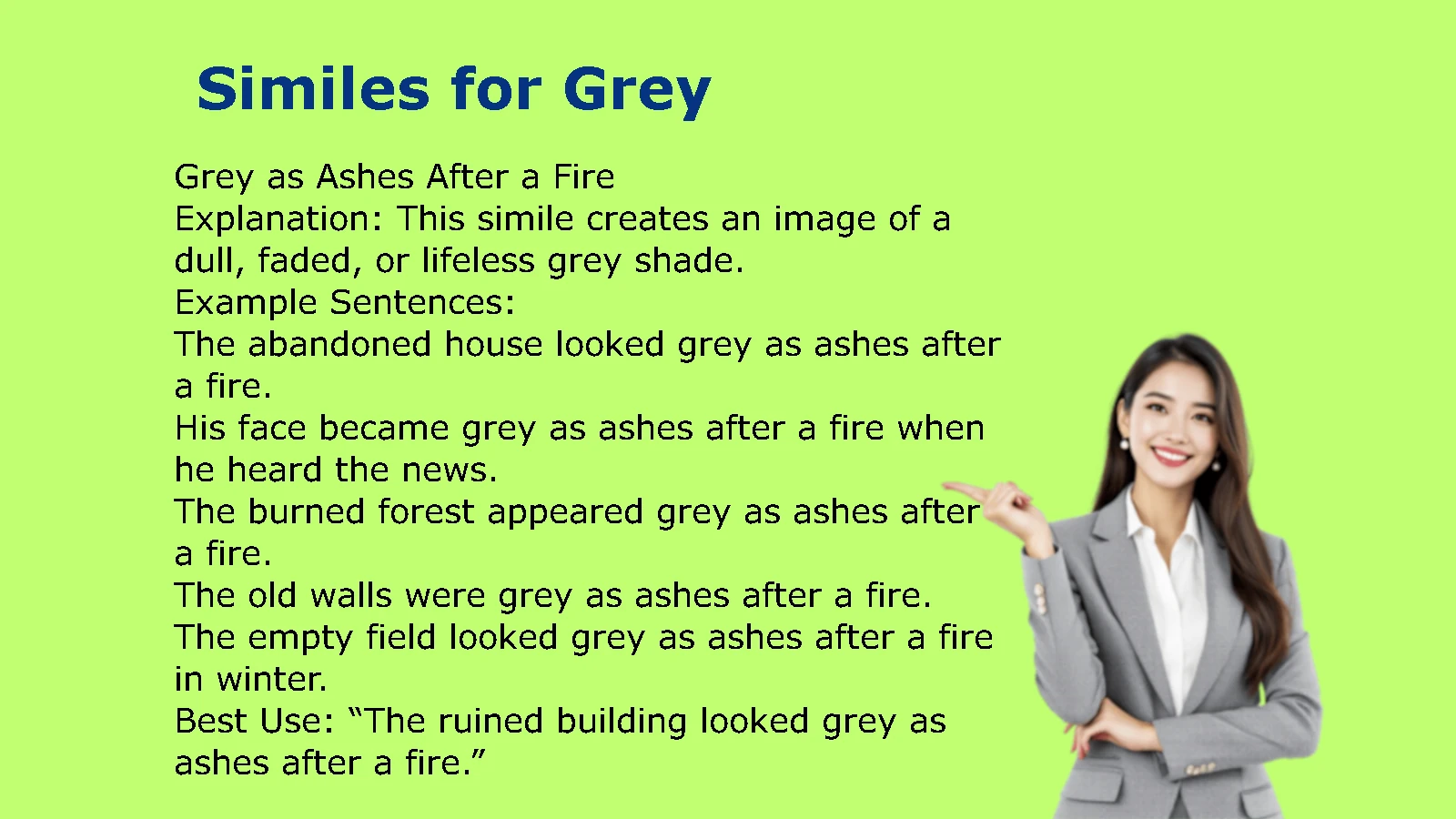 Similes for Grey in Literature and Everyday Language