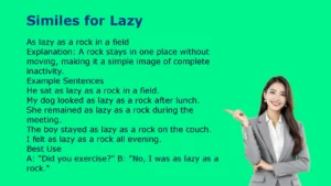 Similes for Lazy People, Actions, and Habits