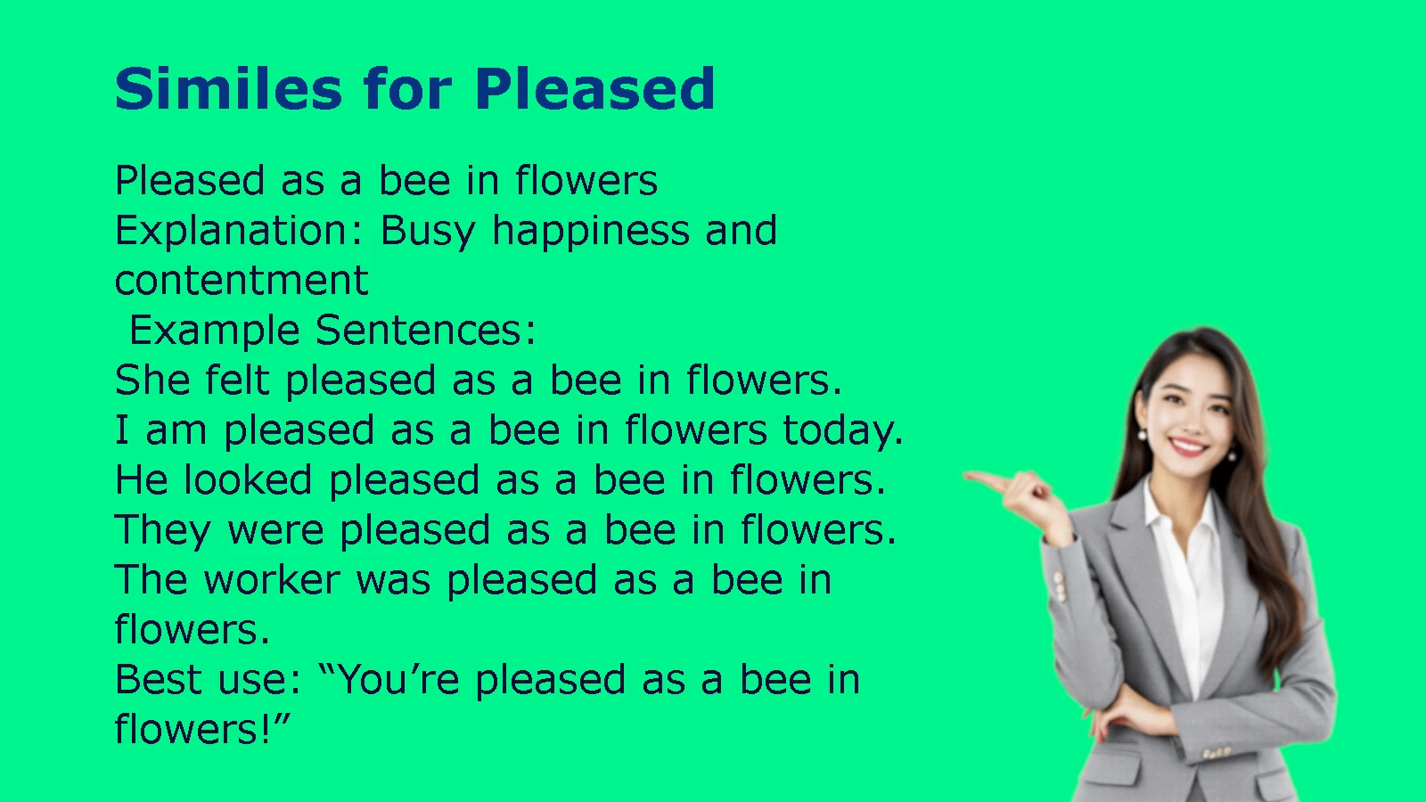 Similes for Pleased