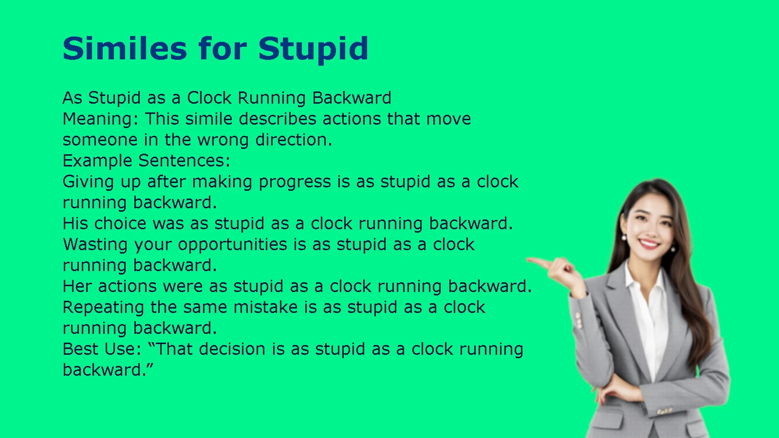 Similes for Stupid People, Actions, and Mistakes